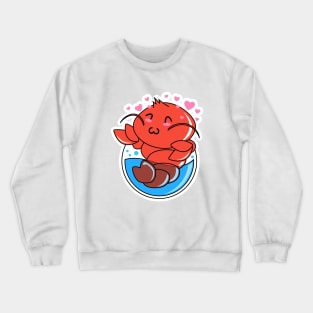 Cute Lobster Cartoon Character Crewneck Sweatshirt